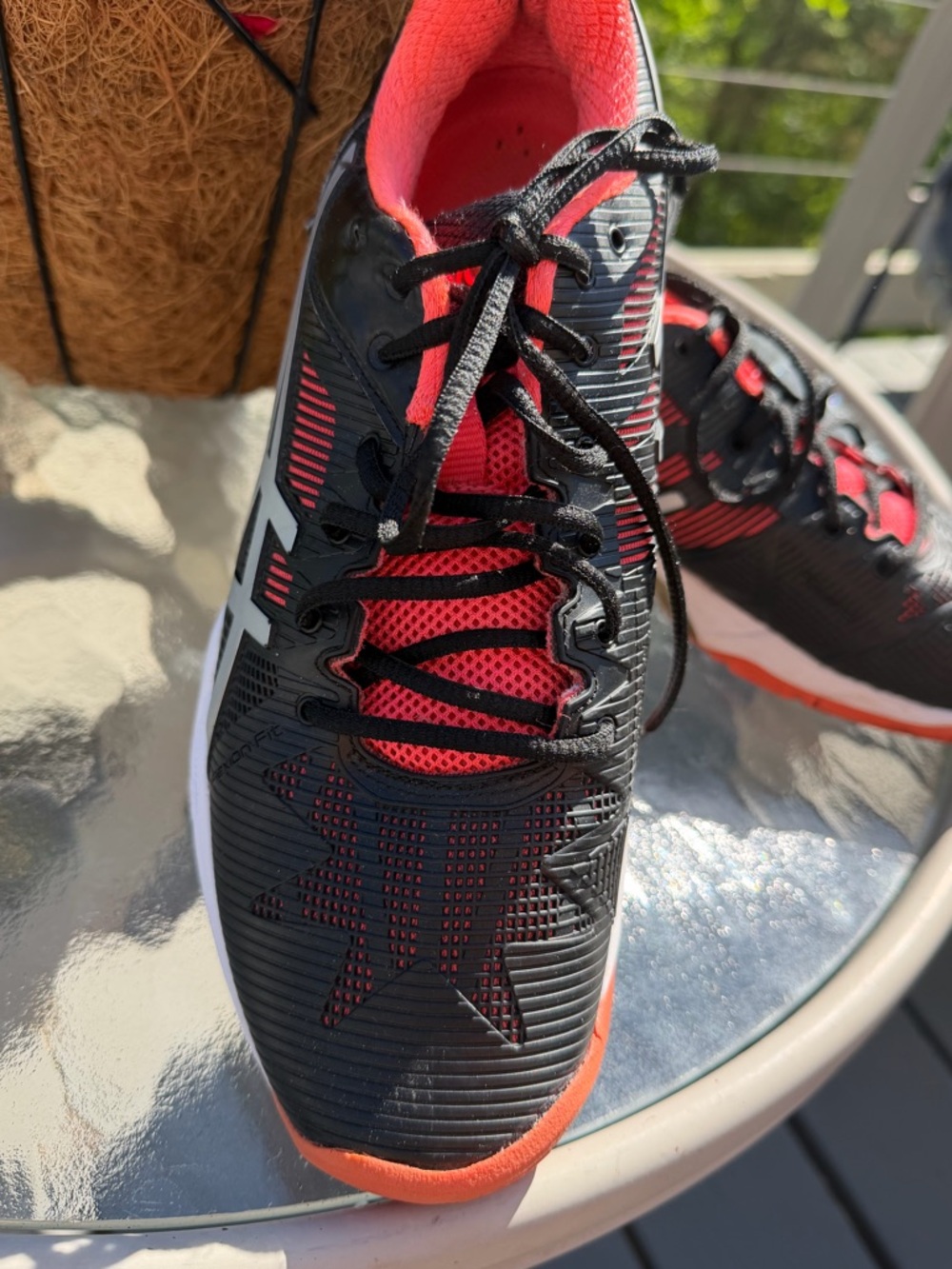 ASICS Gel Solution Speed 3 Red Black Silver Tennis Running Pickleball Shoe 8.5 - Picture 3 of 14